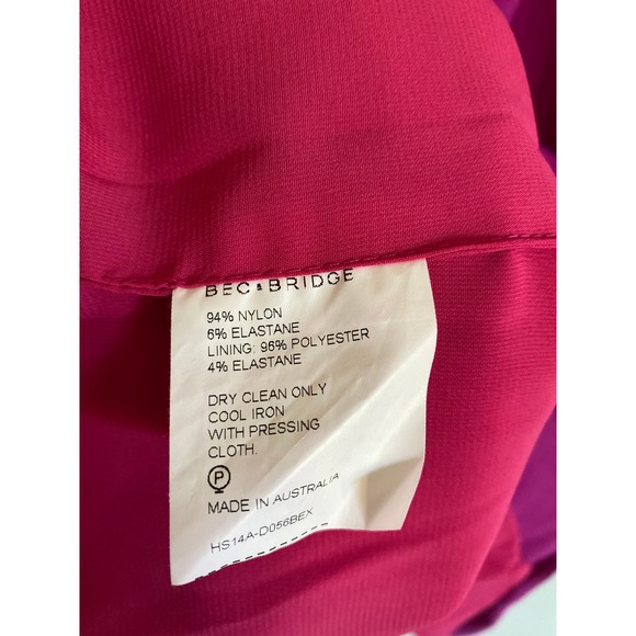 NWT Bec & Bridge Isis Angel Dress Womens Magenta Worn By Jennifer Lopez Cut Out - Picture 10 of 16